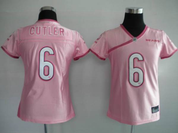 Bears #6 Jay Culter Pink Lady Stitched NFL Jersey
